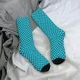 thumbnail image 7 of Blue Mermaid Scales Socks Animal Print Gothic Stockings Autumn Anti-Slip Female Socks Brea, 7 of 7