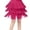 Hot Pink, variant on Kids Girls Tassel Dance Skirt, Latin Ballroom Layered Fringe Dancewear, Performance Practice Skirt Outfit