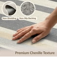 thumbnail image 6 of ODIKA 2'x3' Washable Doormat Striped Boho Variegated Bands Pinstripe Farmhouse Bold for Entryway, Kitchen, Laundry Room, Non-Slip, Low Pile, 6 of 7