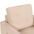 thumbnail image 5 of Topbuy Modern Armrest Accent Single Sofa Upholstered Living Room Chair with 2 Side Pockets Beige, 5 of 10