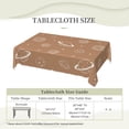 thumbnail image 4 of DouZhe Rectangular Tablecloth, Brown Cartoon Space Planet Table Cloth for Kitchen Dinning Tabletop, 72" x 54" Waterproof Polyester Table Cover, 4 of 8