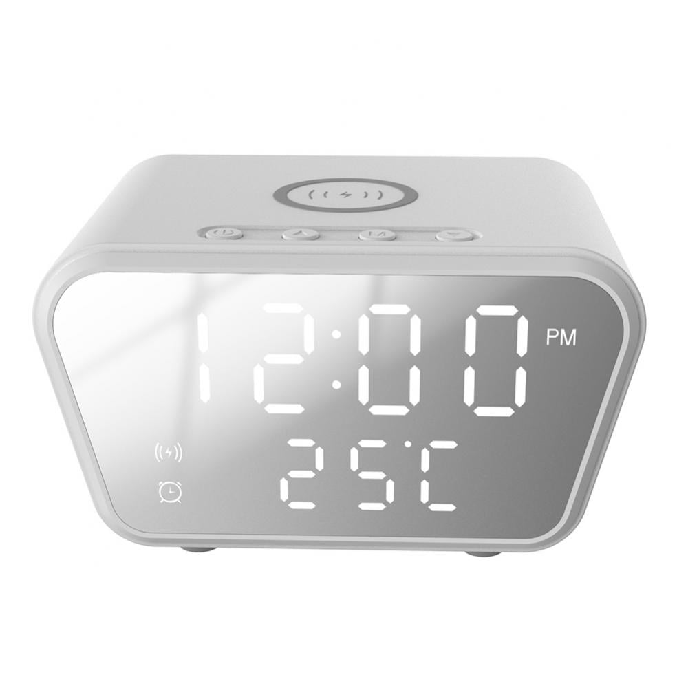 Wireless Phone Charger 3 in 1 & LED Digital Alarm Clock & Thermometer Design Qi Wireless