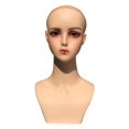 thumbnail image 2 of Female Mannequin Head with Durable Shoulder, Smooth and Stable Base, Display Style A, 2 of 8