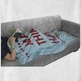 thumbnail image 6 of Vintage Soft Flannel Fleece Throw Blanket, Phrase Inspirational Thinking Positive Words All Life Image, Cozy Plush for Indoor and Outdoor Use, 50" x 60", Turquoise Maroon, by Ambesonne, 6 of 6