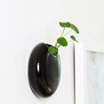 thumbnail image 4 of Set Of 2 Mini Wall-mounted Ceramic Flower Pots White / Black, 4 of 5
