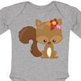 thumbnail image 4 of Inktastic Cute Squirrel, Squirrel With Flowers, Fluffy Tail Boys or Girls Long Sleeve Baby Bodysuit, 4 of 5