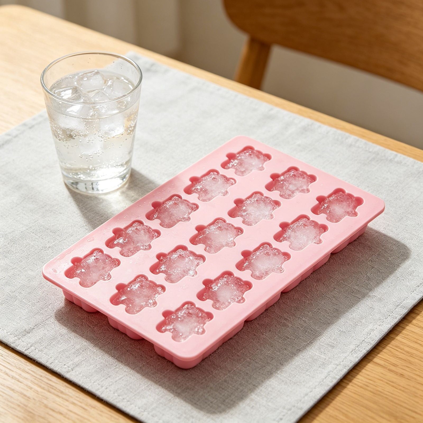 UJMNHYGT Ice Cube Trays Easy Release, Flexible Silicone Ice Cube Molds with Removable Lid, Reusable Freezer Ice Trays Stackable for BPA Free