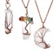 thumbnail image 5 of Sonducket 3 Pieces Moon Necklace Adjustable Dainty Wrap Tree Accessories of Life Jewelry Ring Gemstones Women Wire Pendant for Daily Wear Type1 NO1, 5 of 6