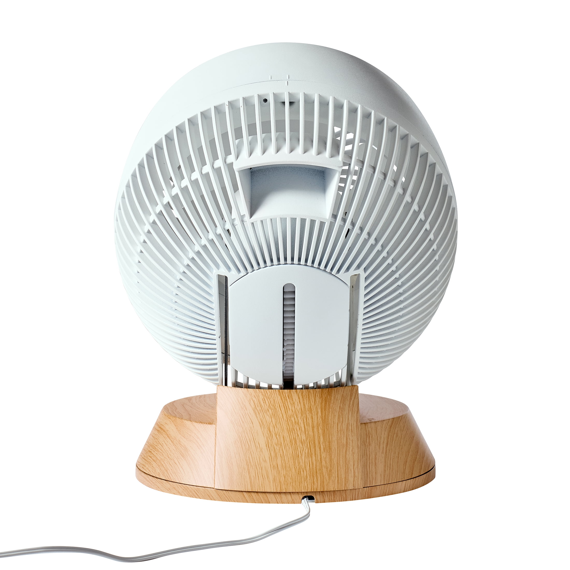 Better Homes & Gardens 7Inch Circulating Fan, Juliet Collection, White and Light Honey