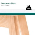 thumbnail image 5 of Ivinta Small Glass Console Table with Solid Wood Legs for Entryway, Hallway, 5 of 9