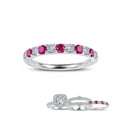 thumbnail image 4 of Lafonn Birthstone Sterling Silver Platinum Plated July Ring (0.51cts CTTW), 4 of 5