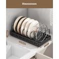thumbnail image 2 of Organizador de Ollas y Sartenes, Extensible Organizador Tapas Ollas con 10 Compartimentos Ajustable, Soporte Tapas Ollas y Sartenes para Cocina, Almacenar Tapas de Ollas, Platos, Negro, 2 of 4