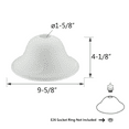 thumbnail image 4 of Aspen Creative 23505-01 Frosted Glass Shade for Medium Base Socket Torchiere Lamp, Swag Lamp ,Pendant, Island Fixture.9-5/8" Diameter x 4-1/8" Height., 4 of 5
