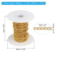 thumbnail image 2 of Uxcell Total 33 Feet Curb Chain, Twisted Cuban Link Chain with Spool 5 x 3.5 x 1mm for Jewelry Making, Golden, 2 of 6