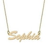 - Personalized Planet Women's 10K Gold Script Name Necklace, 18"