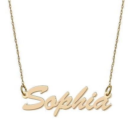 - Personalized Planet Women's 10K Gold Script Name Necklace, 18"