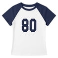 thumbnail image 3 of DHFJKG Crop Tops For Women Summer T Shirt Raglan Short Sleeve Streetwear Number Print Casual Crew Neck Summer Tee Color Block Comfortable Tops, 3 of 3
