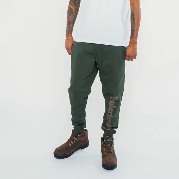 Timberland Pantalon de Survêtement pour Hommes Core à Logo d'Arbre, Vert/TTG
