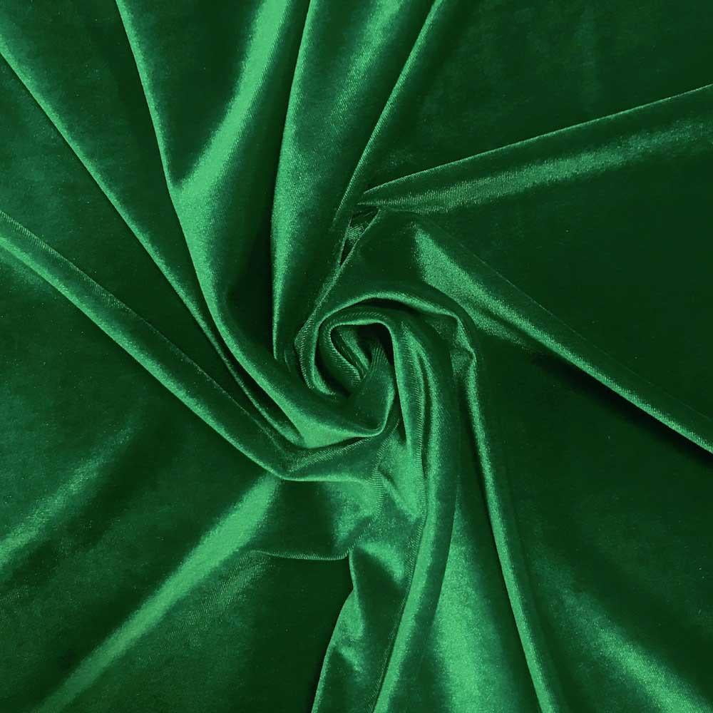 Ben Textiles Stretch Velvet Hunter Green Fabric By The Yard 