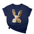thumbnail image 1 of Tops de Cuello Alto para las Mujeres Amante Impreso Camiseta Cuello Redondo Manga Corta, Poliéster Spandex, 1 of 7