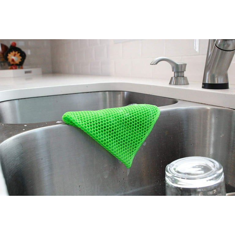 Recycled Honeycomb Dish Cloths w/ Mesh Scrub for Kitchen, 3-Pack Towel –  StoveGuard