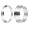 thumbnail image 3 of 18mm Tube OD 316 Stainless Steel Compression Tube Fitting Sleeve, 2 Pack Double Ferrule Ring Tubing, Silver, 3 of 5