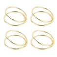 thumbnail image 2 of 12 Uds anillos para servilletas en espiral, galvanoplastia de oro mate, evita la decoloración, anillos para servilletas de mesa para recepción de fiesta de boda, 2 of 5
