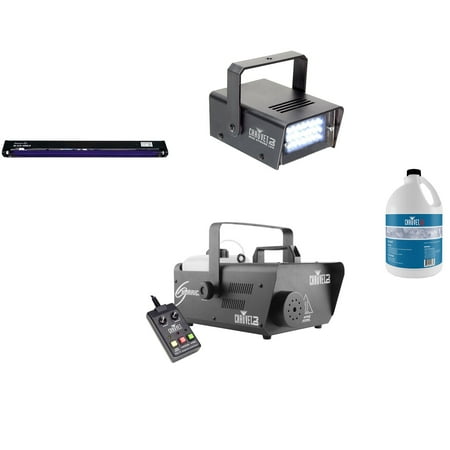 Chauvet DJ Fog Machine & Fog Juice & Mini Strobe Light & American DJ Blacklight