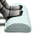 thumbnail image 3 of Pale Blue Foot Rest, Elliptical Shapes with Star Like Inside Wavy Bold Chain Pattern, Non-Slip Backing Adjustable Ergonomic Memory Foam Leg Support for Office, Pale Blue White, by Ambesonne, 3 of 5