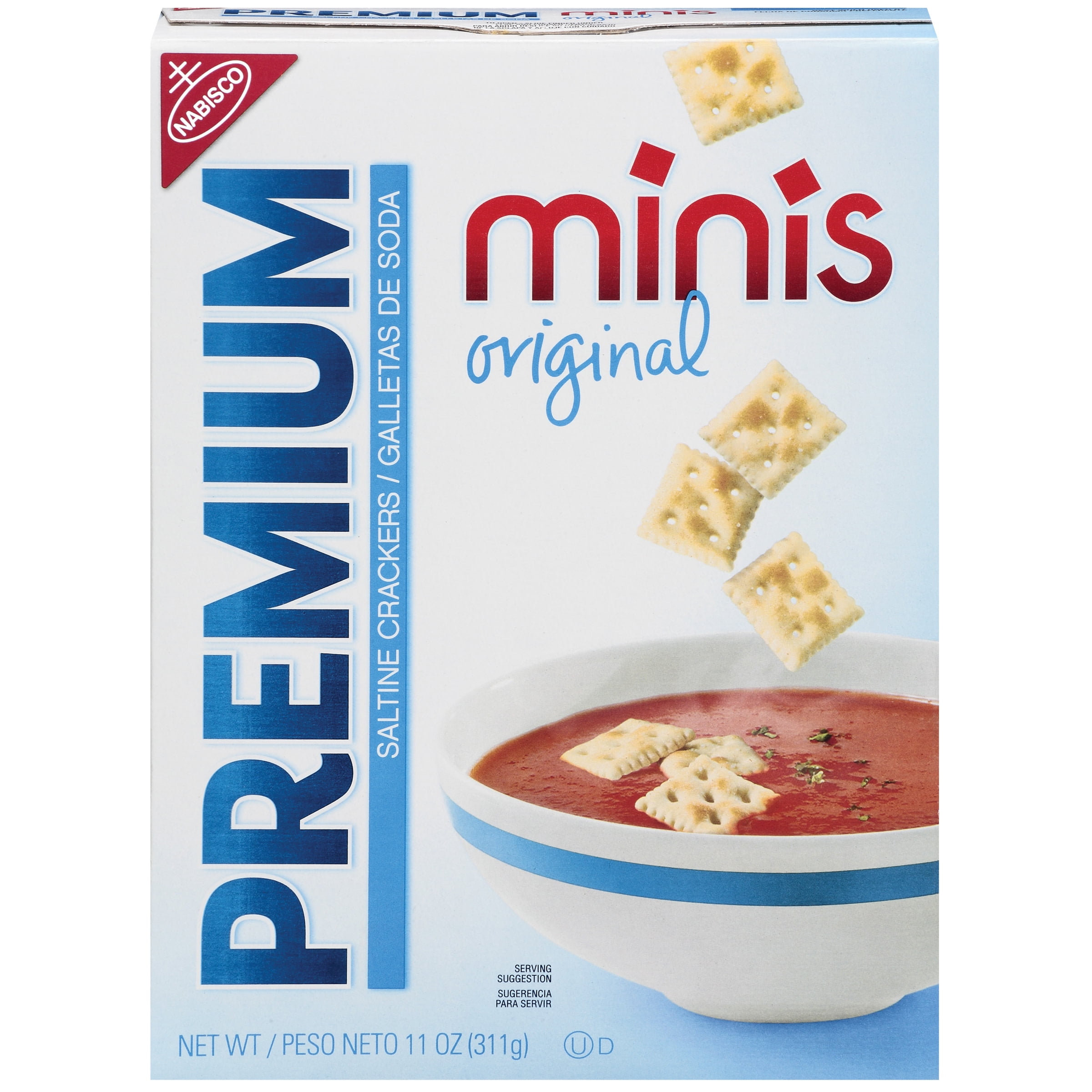 Premium Original Mini Saltine Crackers 11 Oz Walmart Com
