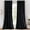 Black, variant on Sheetsnthings Velvet Heavyweight Rod Pocket Window Curtains, Set of 2 (52"Wx63"L) Solid Panels, Burgundy