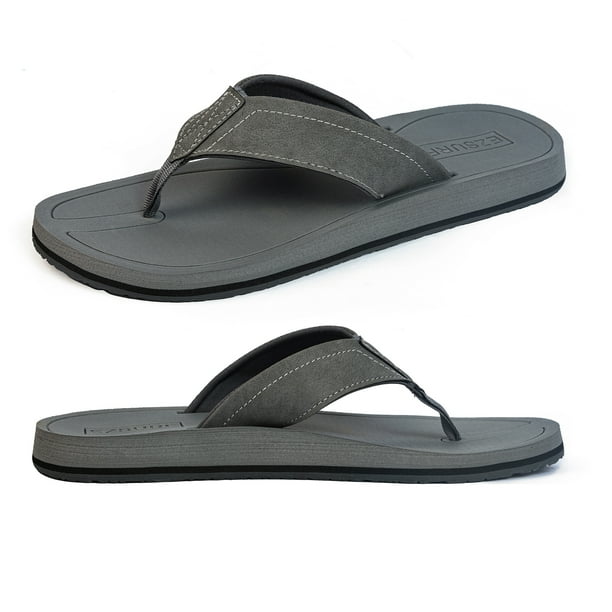 EZSURF Mens Thong Sandals with Arch Support Yoga Mat Flip Flops for Men