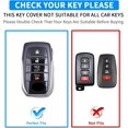 thumbnail image 2 of Key Fob Cover Compatible with Toyota Land Cruiser Venza RAV4 Corolla Grand Highlander Tundra Crown Tacoma Camry 2019-2026 4 Button Keychain Case Holder Protector,Blue, 2 of 7