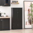 thumbnail image 2 of HOMCOM 48" Kitchen Pantry, Kitchen Storage Cabinet with Shelves, Black, 2 of 10