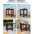 thumbnail image 7 of WINSOON Small Outside Adirondack Square Side Table,Single Layer - Coffee, 7 of 7