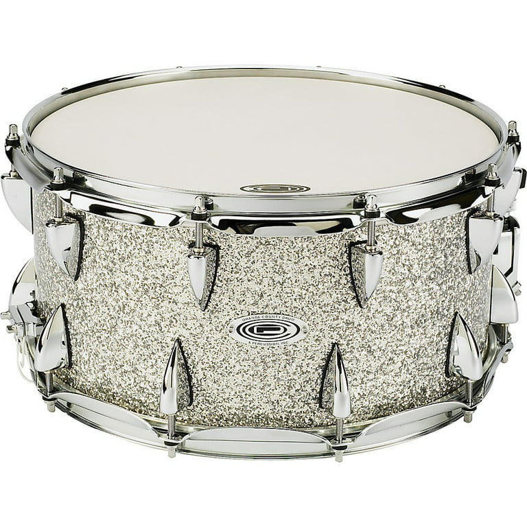Orange County Drum & Percussion Maple Snare 7 x 14, Silver Sparkle
