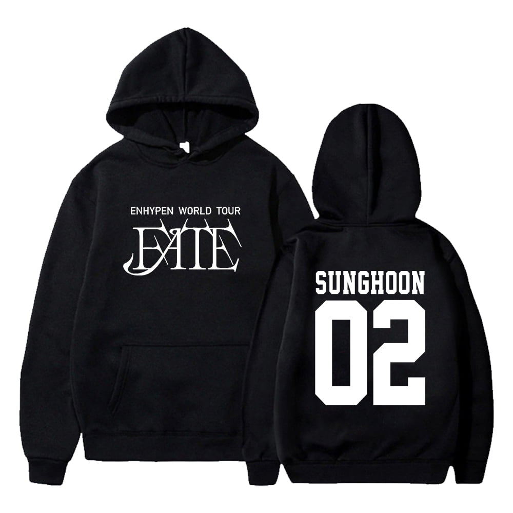 Kpop Enhypen Merch SUNOO FATE World Tour Hoodie Long Sleeve