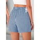 thumbnail image 2 of Shorts PRETTYGARDEN 2025 Verano Pijama Vichy XL Azul Marino, 2 of 9