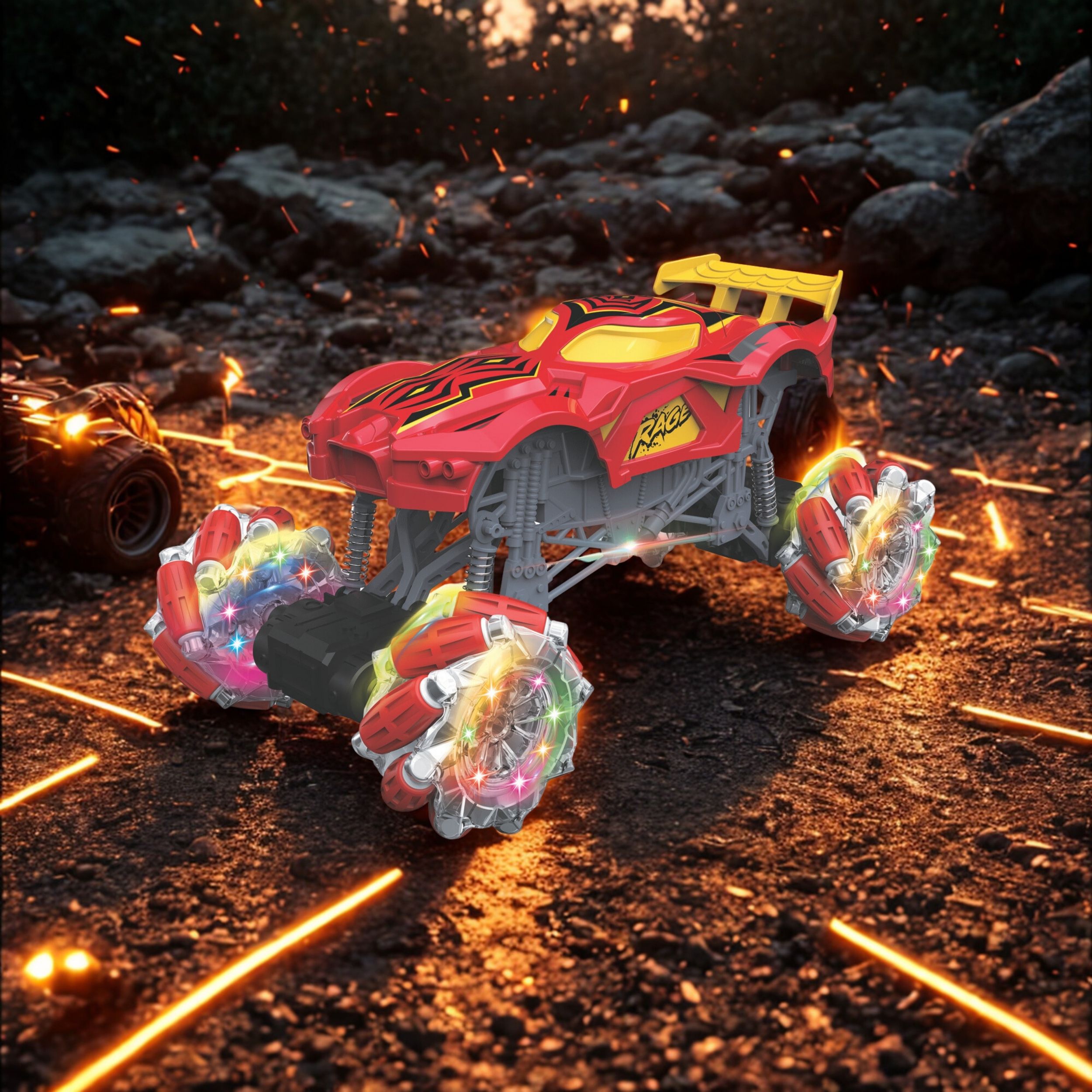 RC Monster Truck 1:16 Scale 4WD Remote Control Off-Road Vehicle for Kids, High-Speed All-Terrain Toy Truck