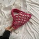 thumbnail image 2 of Bolsa A Cuestas Nuevo Bolso de paja de hilo de algodón Lindo para mujeres / niñas Mini Bolso con asa superior (rosa), 2 of 8