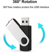 2GB 2PCS USB 2.0 Flash Drive Thumb Drive Memory Stick, (2GB*2PACK BLACK)
