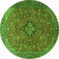 thumbnail image 1 of Ahgly Company Indoor Round Medallion Green Traditional Area Rugs, 4' Round, 1 of 1
