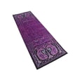 thumbnail image 2 of 2' x 6' Purple and Black Eclectic Paisley Rectangular Rug Runner, 2 of 6