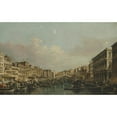 thumbnail image 2 of Francesco Tironi 18x13 Gold Ornate Wood Frame and Double Matted Museum Art Print Titled - The Grand Canal with the Rialto Bridge from the South, 2 of 4