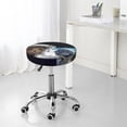 thumbnail image 7 of Lsque Cat Astronaut Round Bar chair cushion covers Velvet Fabric Premium Comfort Protects from Scratches and Stains for 14-17 Inch Chair- 14 inch, 7 of 7