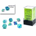 thumbnail image 2 of Chessex Dice: Festive Mini Polyhedral Set Waterlily/White (7), 2 of 2
