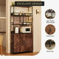 thumbnail image 5 of Yeshouse Bakers Rack with Storage, Farmhouse Freestanding Small Kitchen Pantry Hutch Tall Door Thickened Counter, Coffee Bar Storage Shelves, 5 of 6
