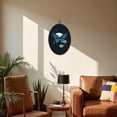 thumbnail image 5 of Canvas Wall Art Blue Butterfly Boho Floral Botanical Moon Phase Aesthetic Teal Snakes Oval Framed Canvas Prints Vintage Wall Hanging Decor for Home Office Nursery Family Gift 8.6"x11.4", 5 of 7