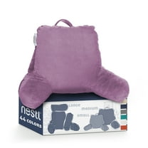 Nestl Reading Pillow for Kids & Teens, Bed Rest Pillows with Arms for Sitting in Bed, Shredded Memory Foam Small Backrest Support Pillow, Lavender Dream