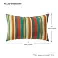 thumbnail image 5 of Greendale Home Fashions 19'' x 12'' Reversible Outdoor Throw Pillow, Set of 2, Sunset Stripe, 5 of 6